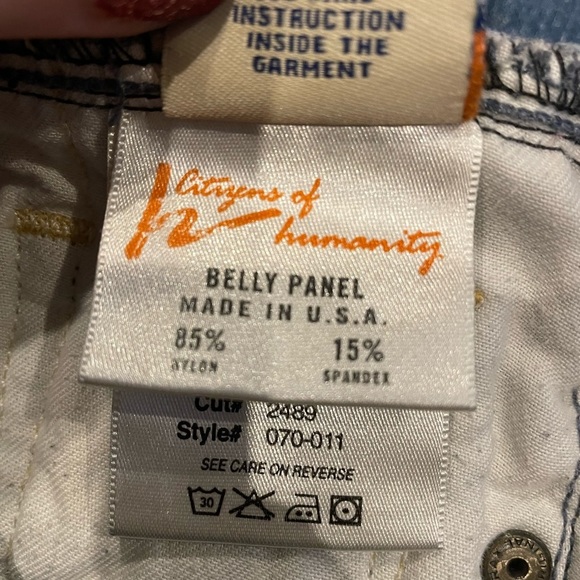 Maternity Citizens of Humanity Flare jeans Faded Washed Cotton Spandex USA 30 - Picture 6 of 7